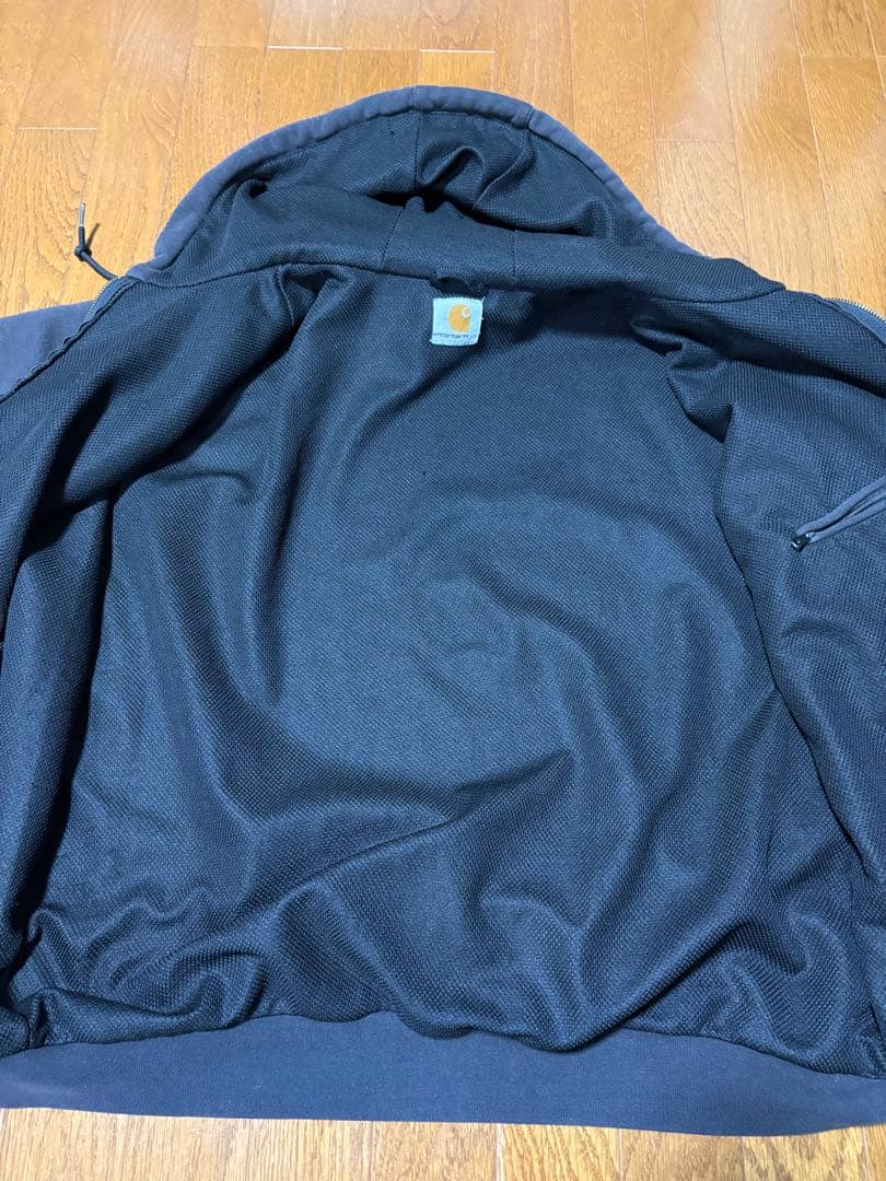 Carhartt ダークブラウン ジップパーカー XL