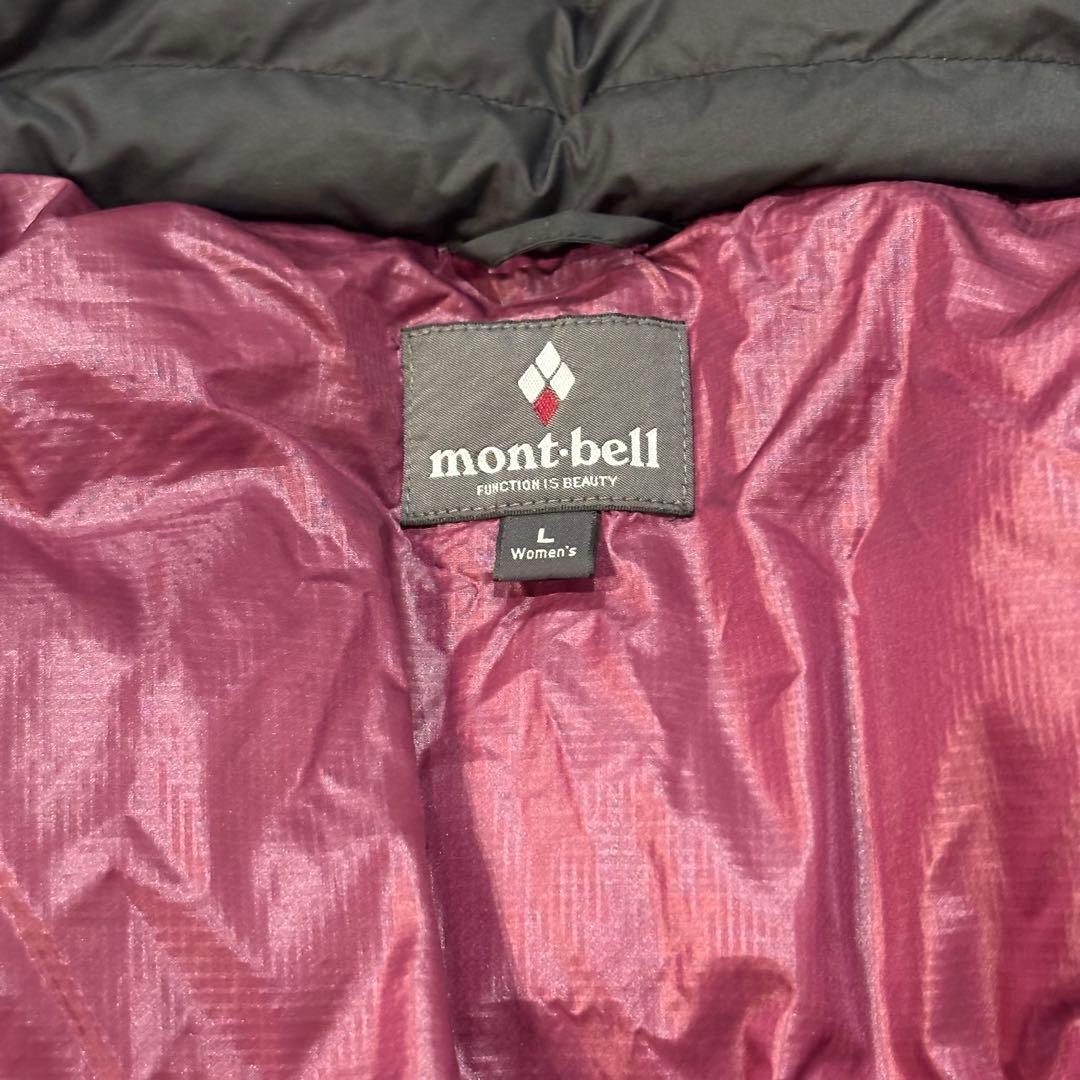 【人気】モンベル　トラベルダウンパーカ ダウンジャケット 2WAY ブラック L