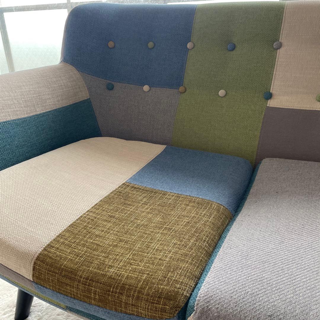 あなたったさん専用！Francfrancナビアパッチワークソファ3人掛け