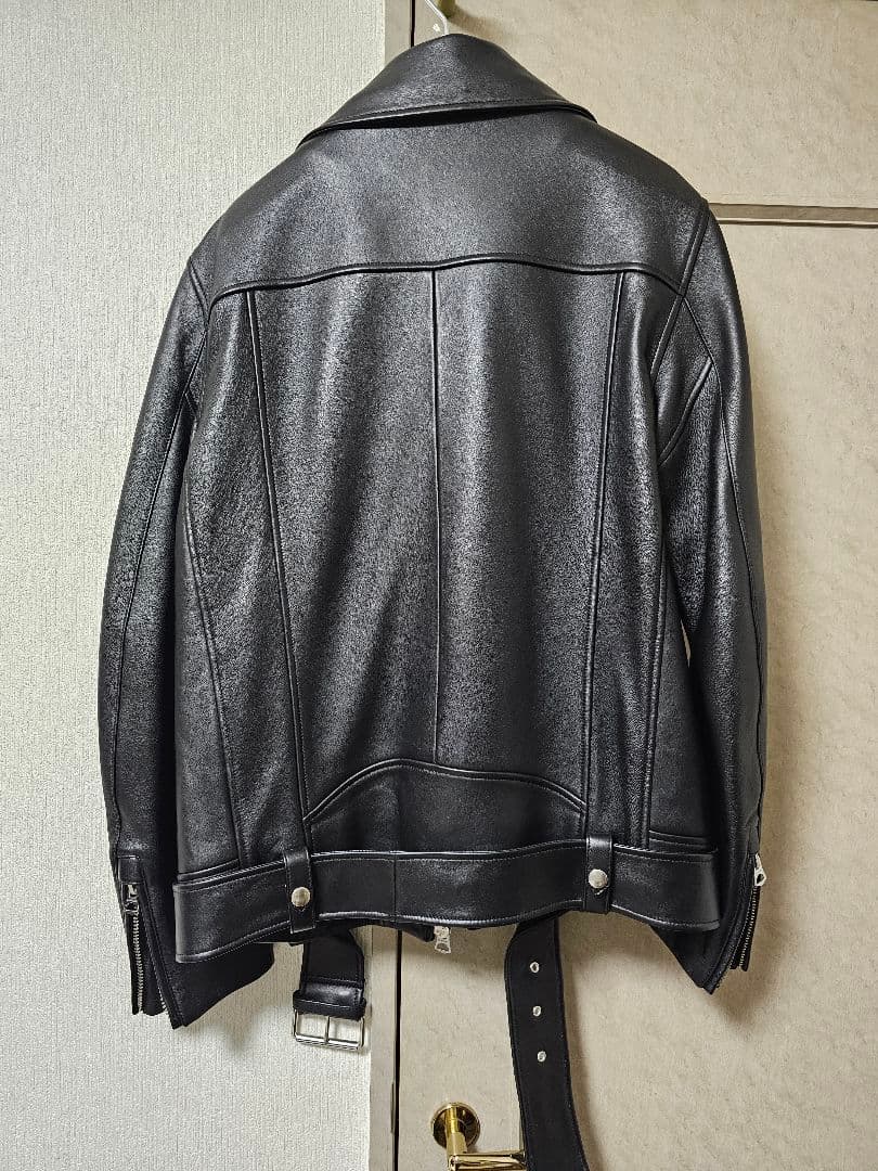 Acne Studios ブラック ダブルライダースジャケット
