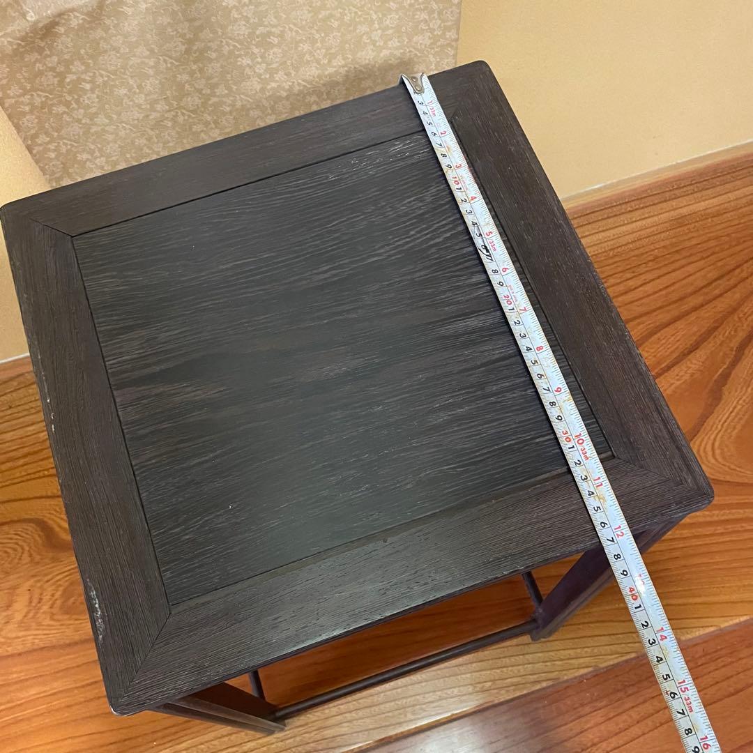 【唐木】懸崖1.2尺 盆栽台 黒檀 ビンテージ品 昭和レトロ 高卓(こうしょく)