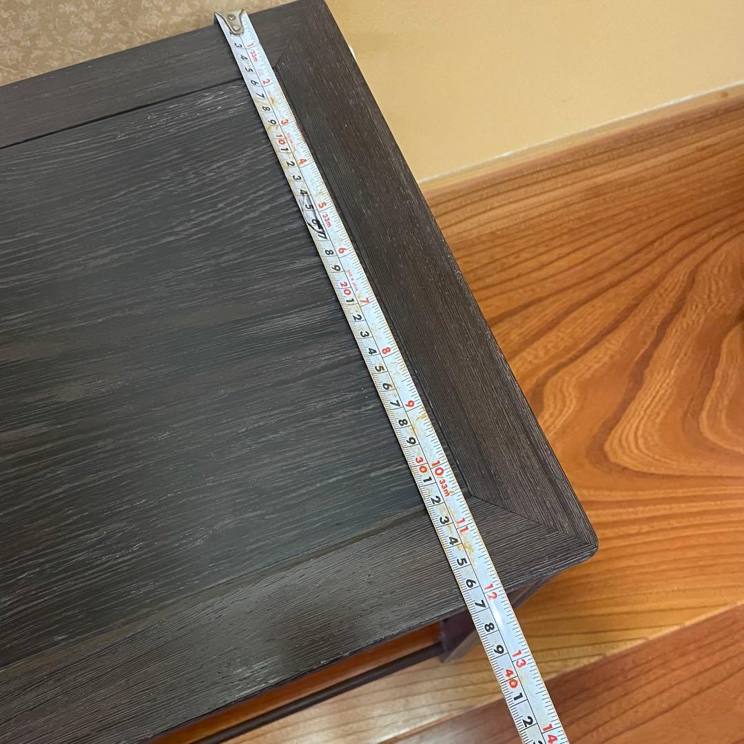 【唐木】懸崖1.2尺 盆栽台 黒檀 ビンテージ品 昭和レトロ 高卓(こうしょく)