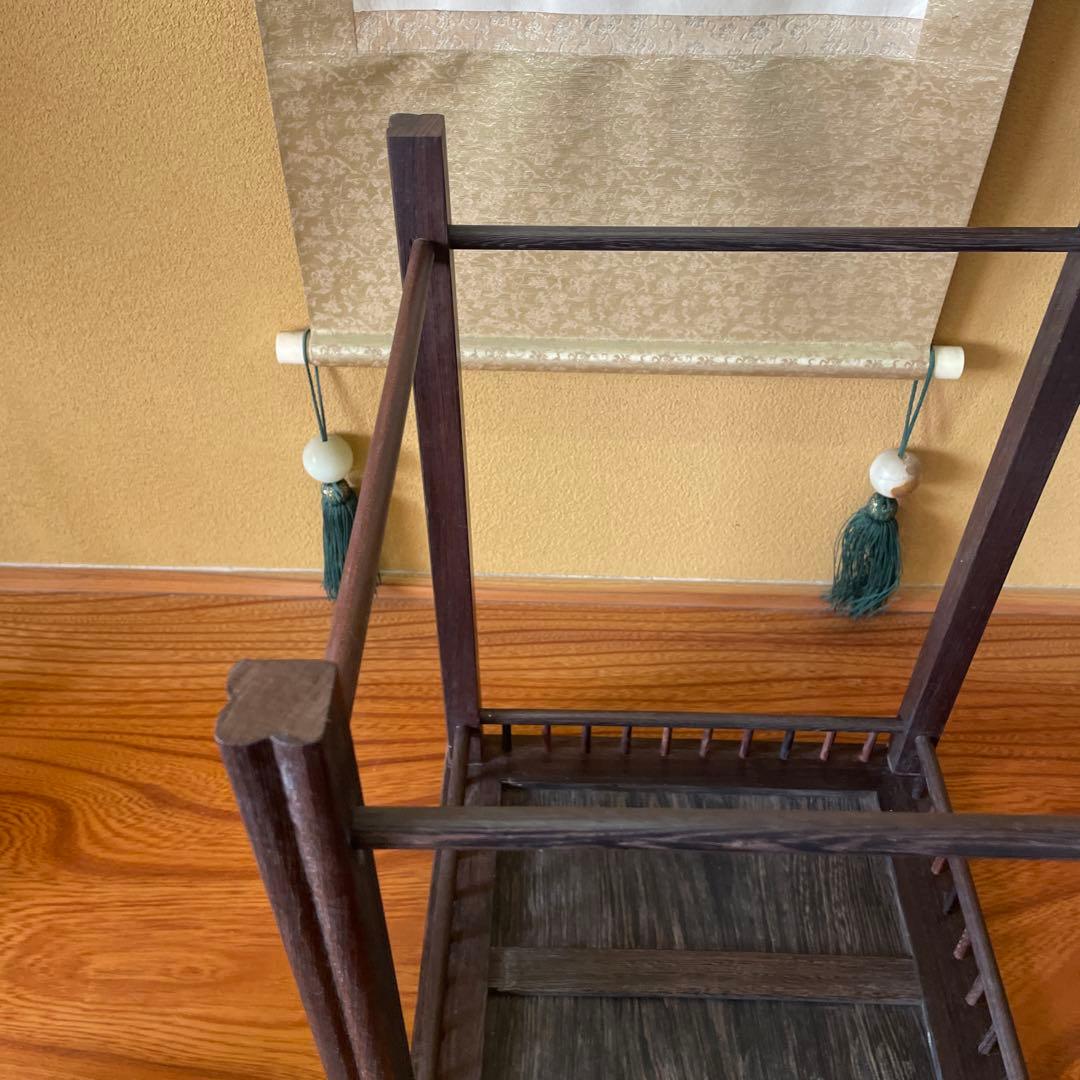 【唐木】懸崖1.2尺 盆栽台 黒檀 ビンテージ品 昭和レトロ 高卓(こうしょく)