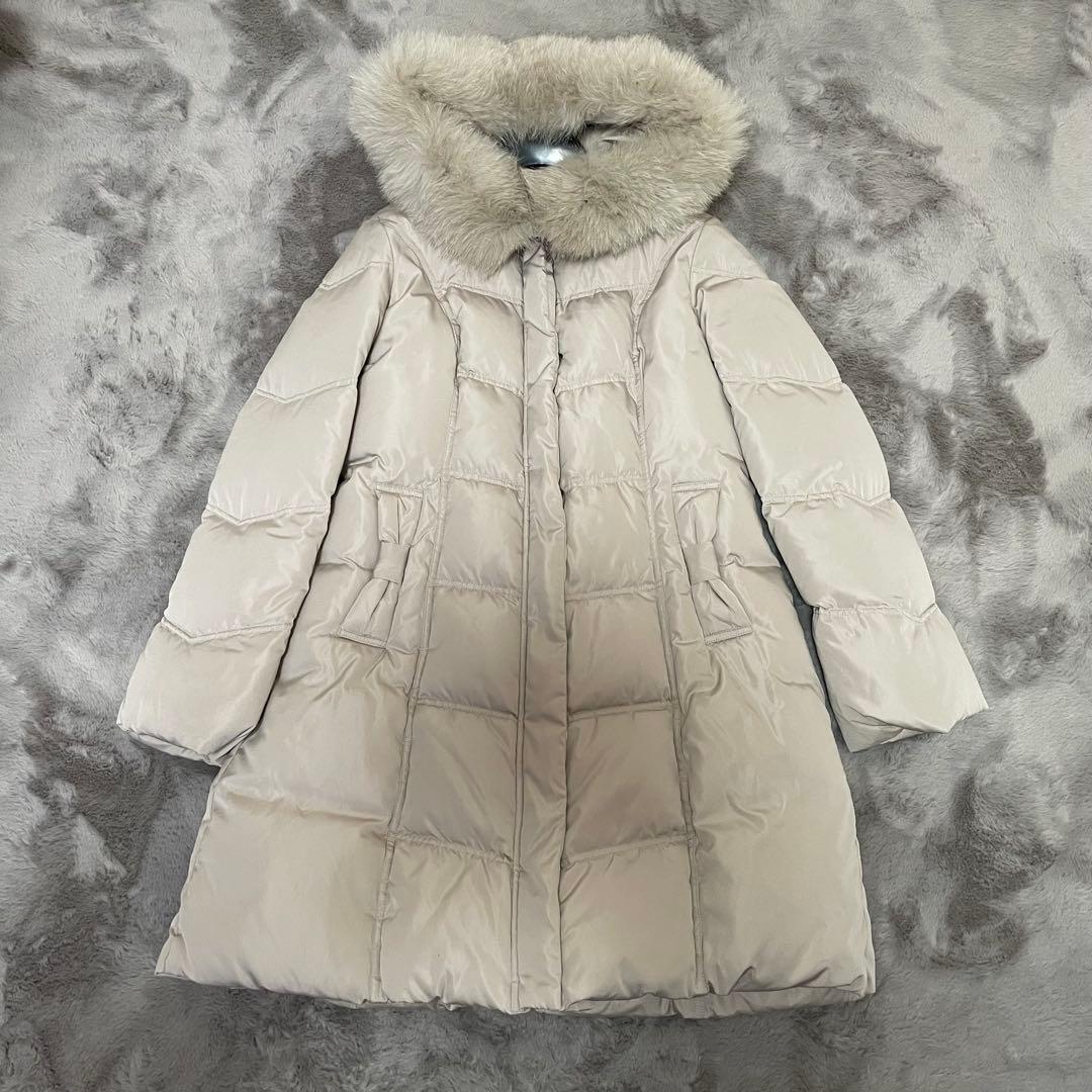 ルイルエブティック　ロング　ダウンコート　フォックスファー　2way