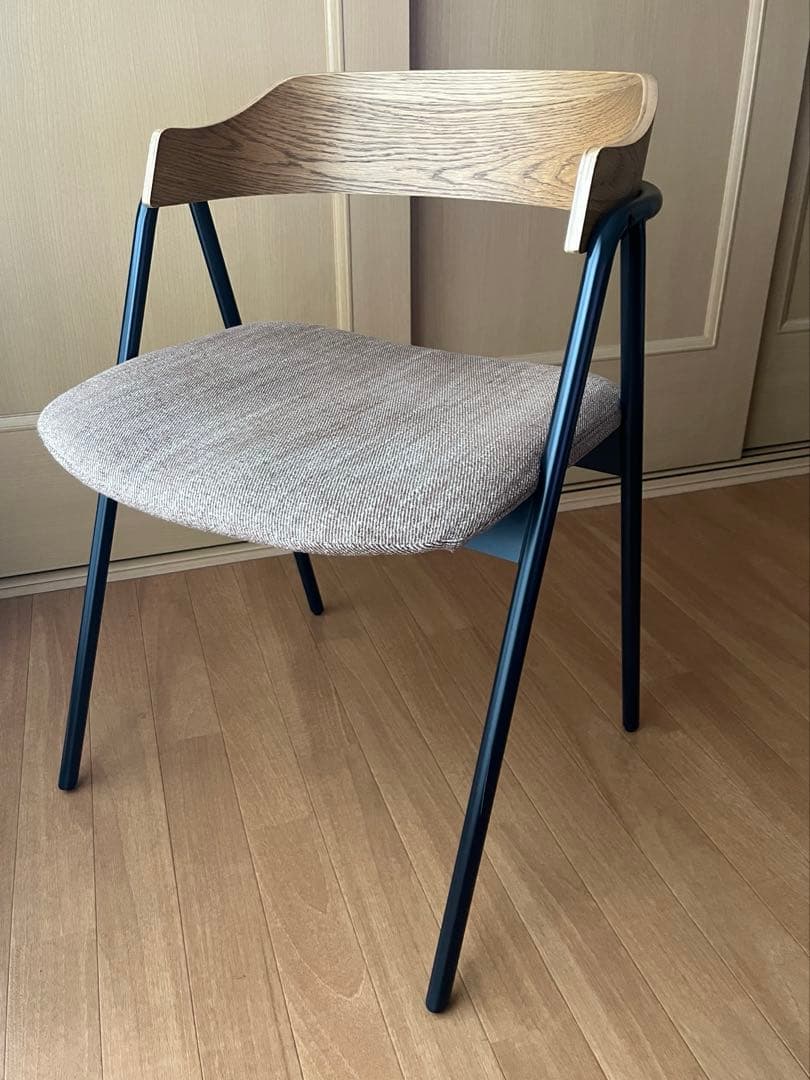 ウニコ　ELEMT(エレムト)　チェア アイアン ナチュラル　アイボリー