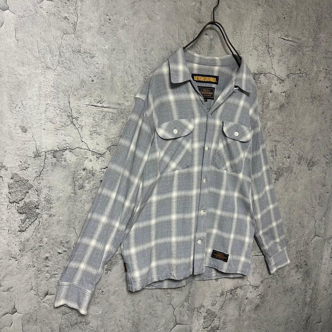 【超人気◎】ネイバーフッド　レーヨンシャツ　オンブレチェック　18ss　美品◎