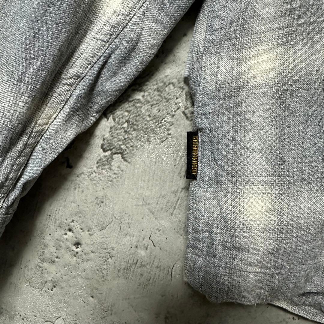 【超人気◎】ネイバーフッド　レーヨンシャツ　オンブレチェック　18ss　美品◎