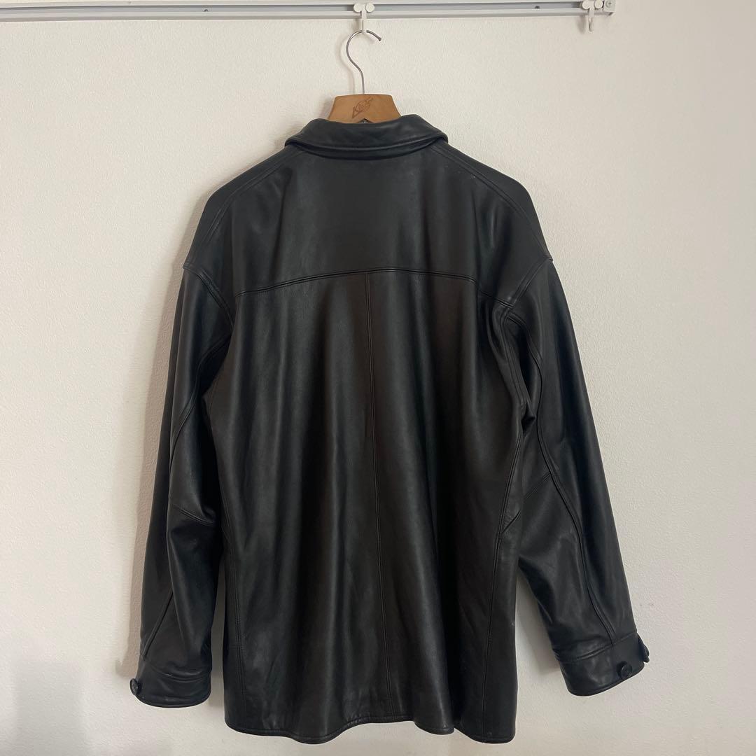 BEAMS 21aw レザー カーコート M