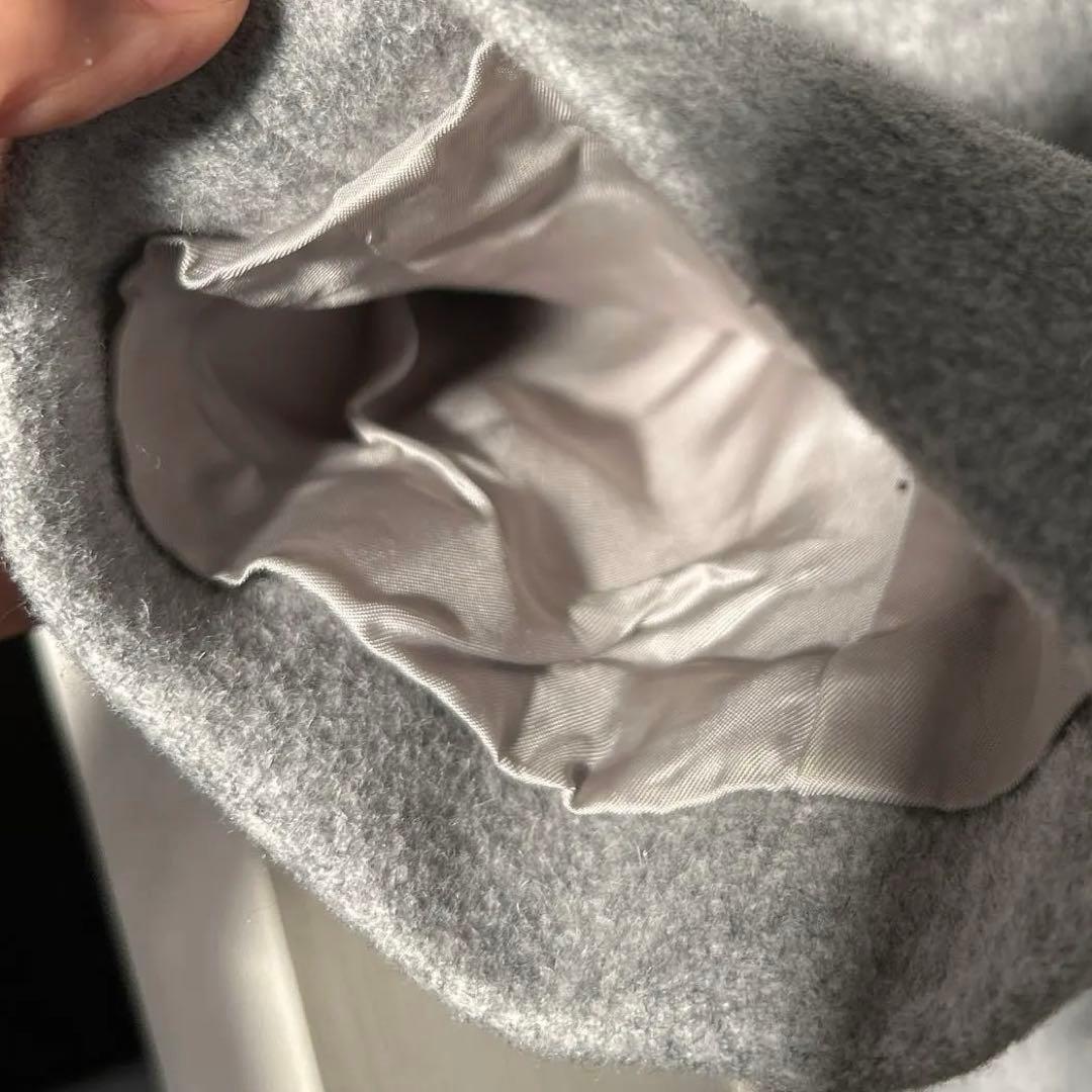 23区　ウールアンゴラビーバーチェスターコートライトグレー　38