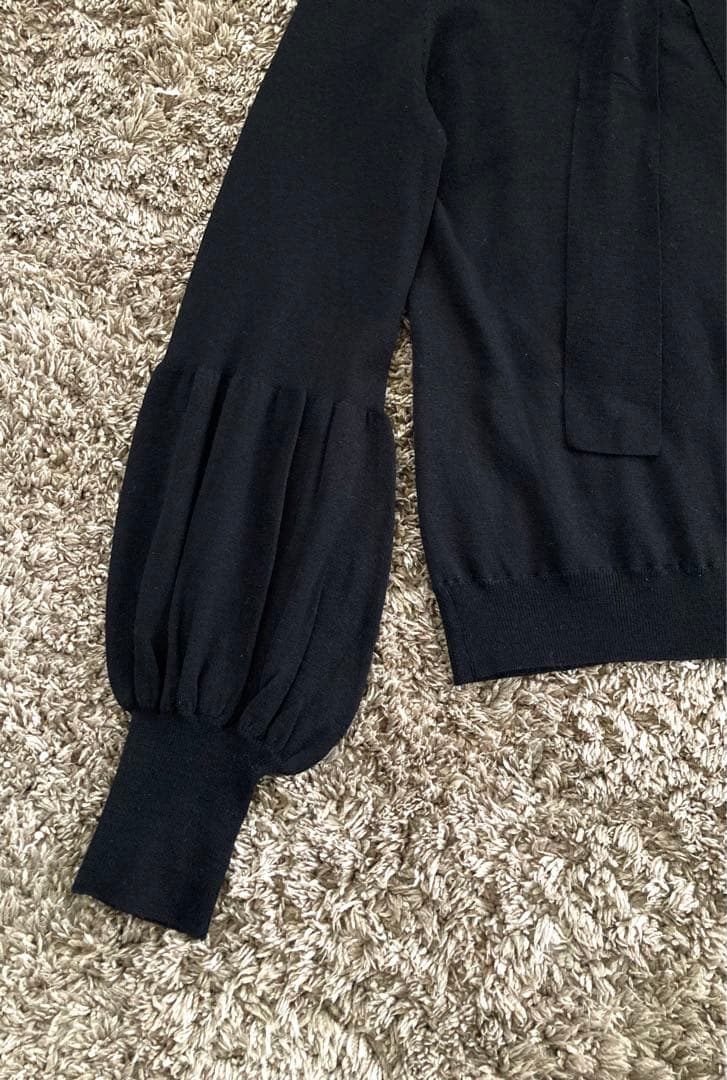 ADORE アドーア　ニット　ボウタイ　黒　ブラック　38 長袖