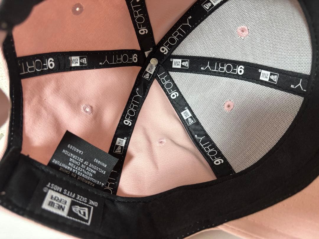 ニューエラ キャップ レディース 9FORTY NY キラキラ ストーン ピンク