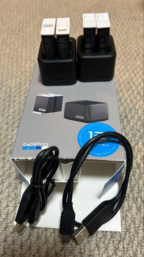 【公式】 GoPro(ゴープロ) デュアルバッテリー　2個セット 二つ