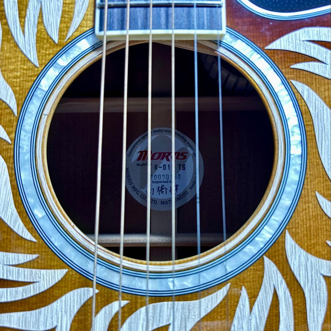 【新品同様】morris R-011 TS エレアコ 超低弦高調整済