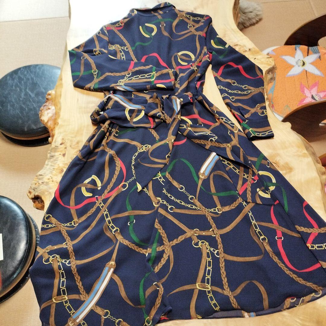LAUREN RALPH LAUREN ネイビー ワンピース