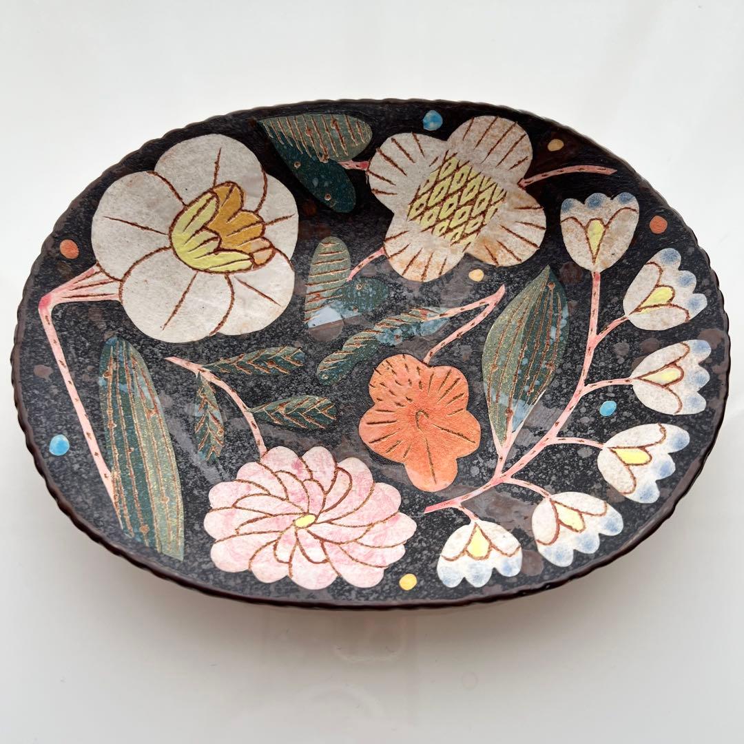 鹿児島睦 ハンドメイド 未使用 希少 花柄 プレート