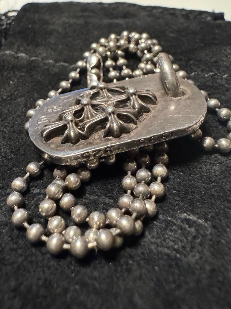 クロムハーツ レイズド セメタリークロス ドッグタグ NYC限定 925