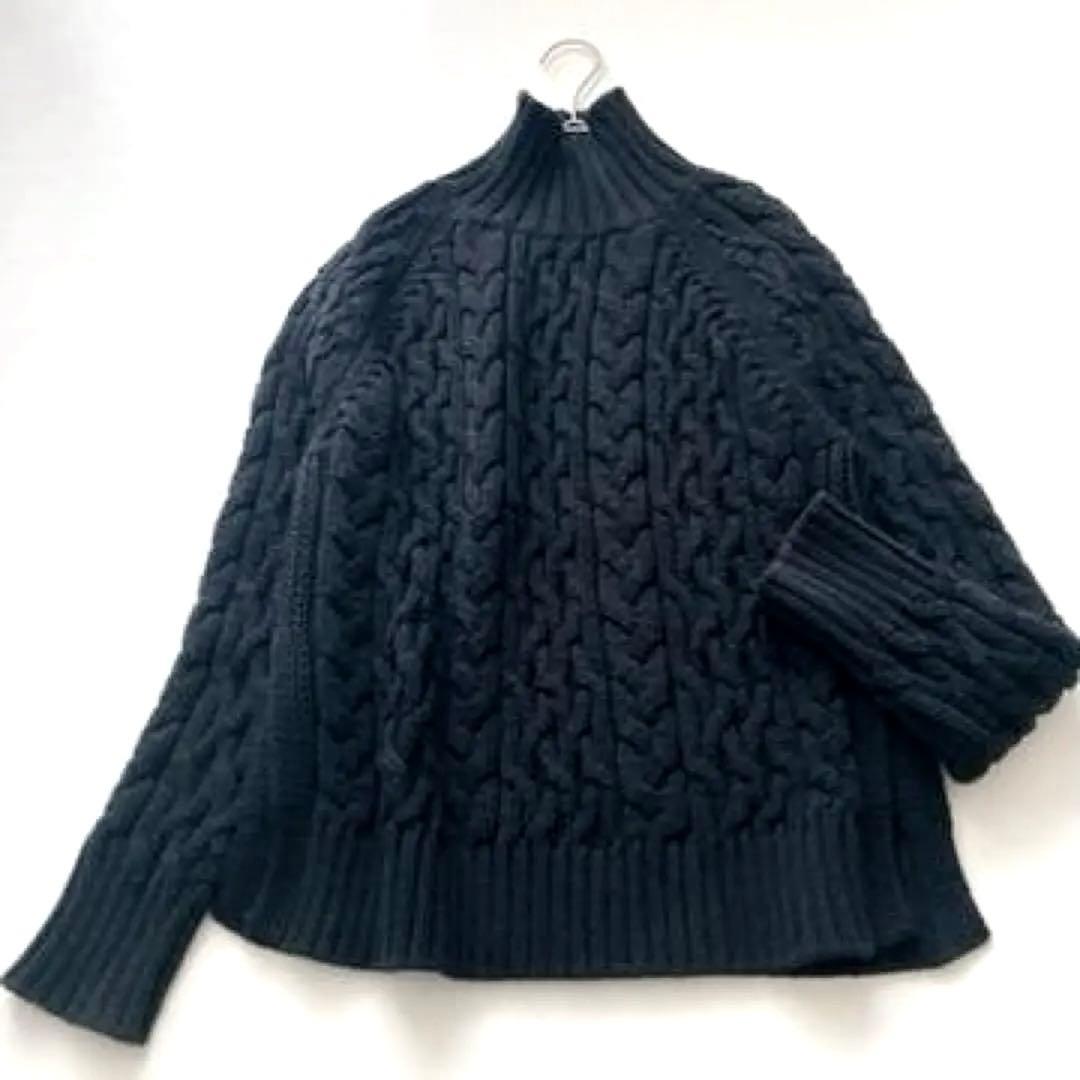 【user_db63674f】MaxMara　洗える ケーブルニット 黒
