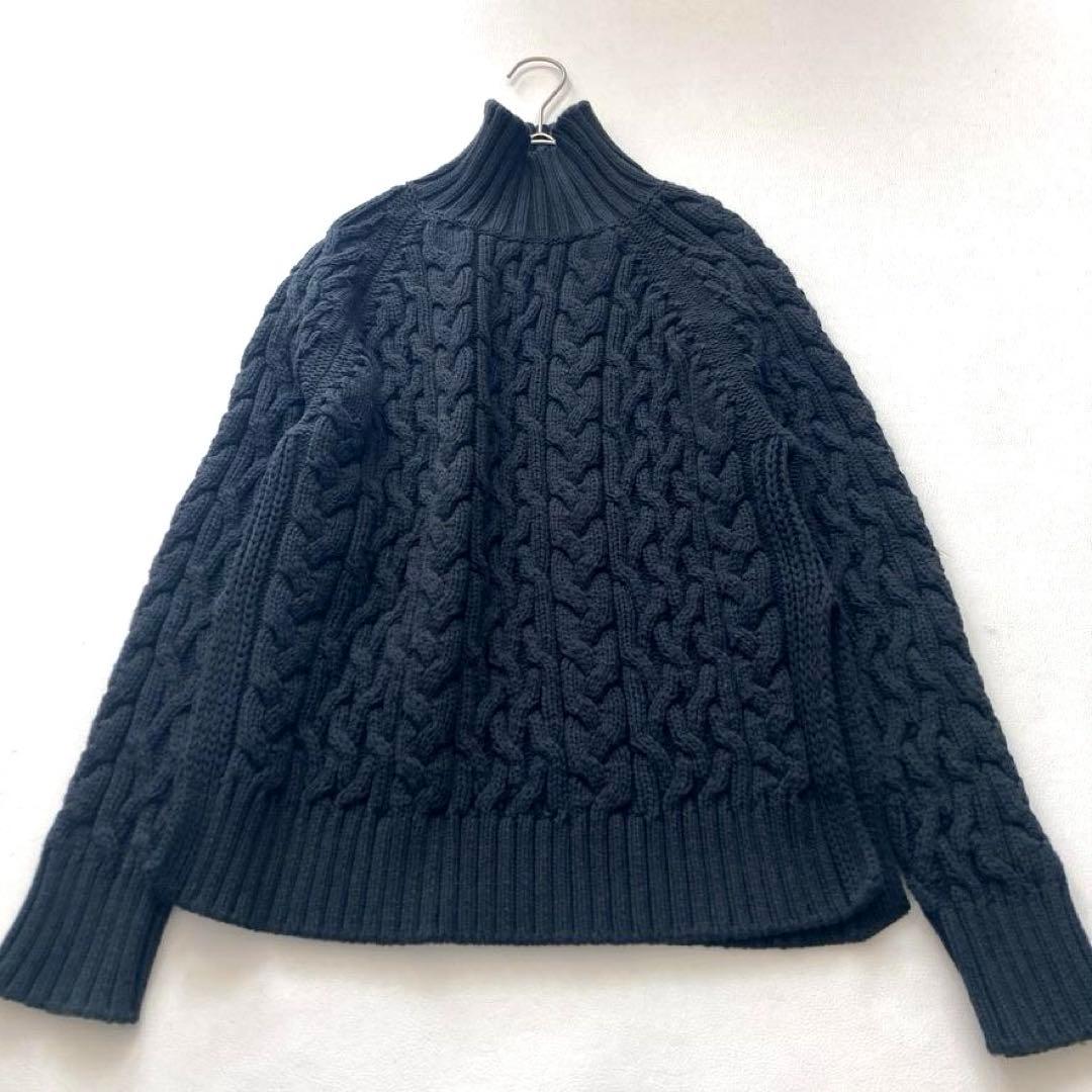 【user_db63674f】MaxMara　洗える ケーブルニット 黒
