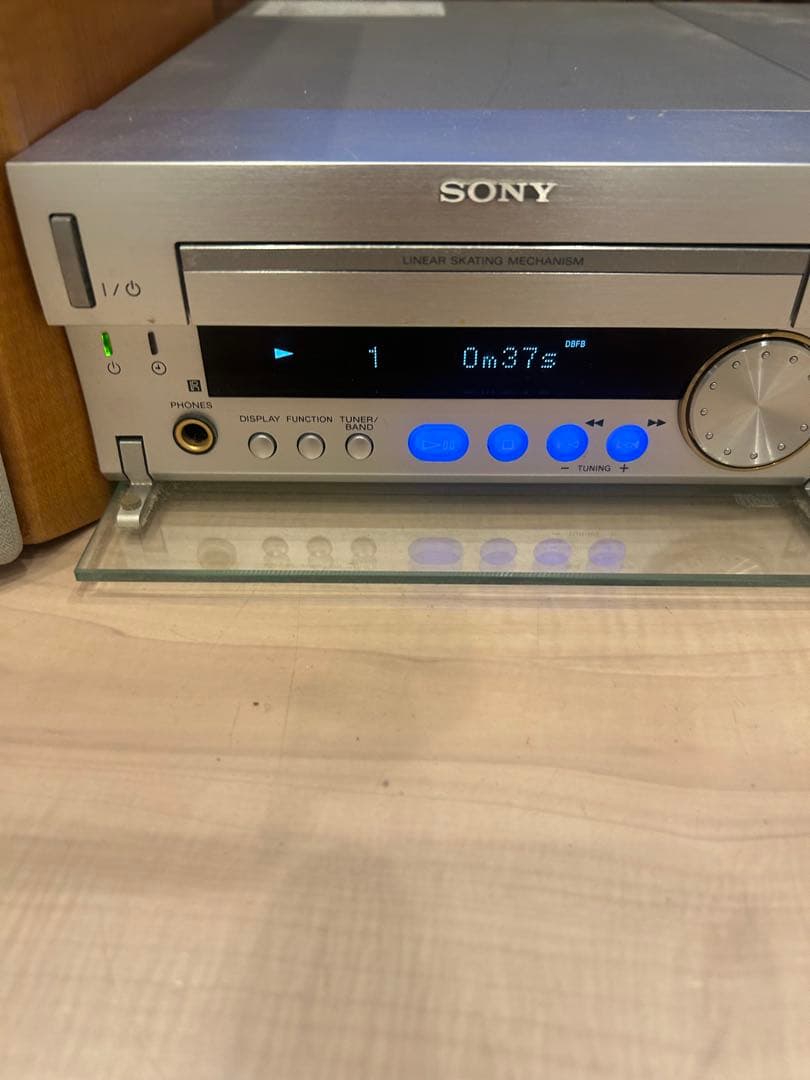 SONY オーディオコンポ CD MDプレーヤー 木製スピーカー　mds-sd1