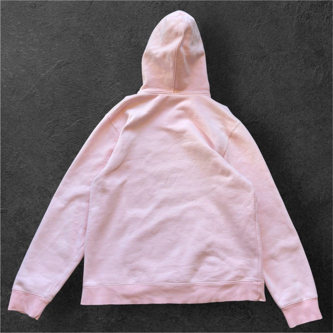 【希少カラー】STUSSY ステューシー パーカー L 刺繍ロゴピンク フーディ