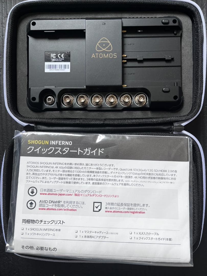 Atomos Shogun Inferno 4K 　7インチ モニターレコーダー