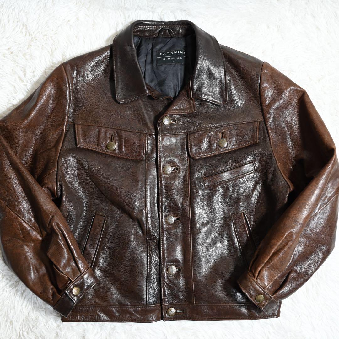 Vintage PAGANINI レザージャケット トラッカージャケット