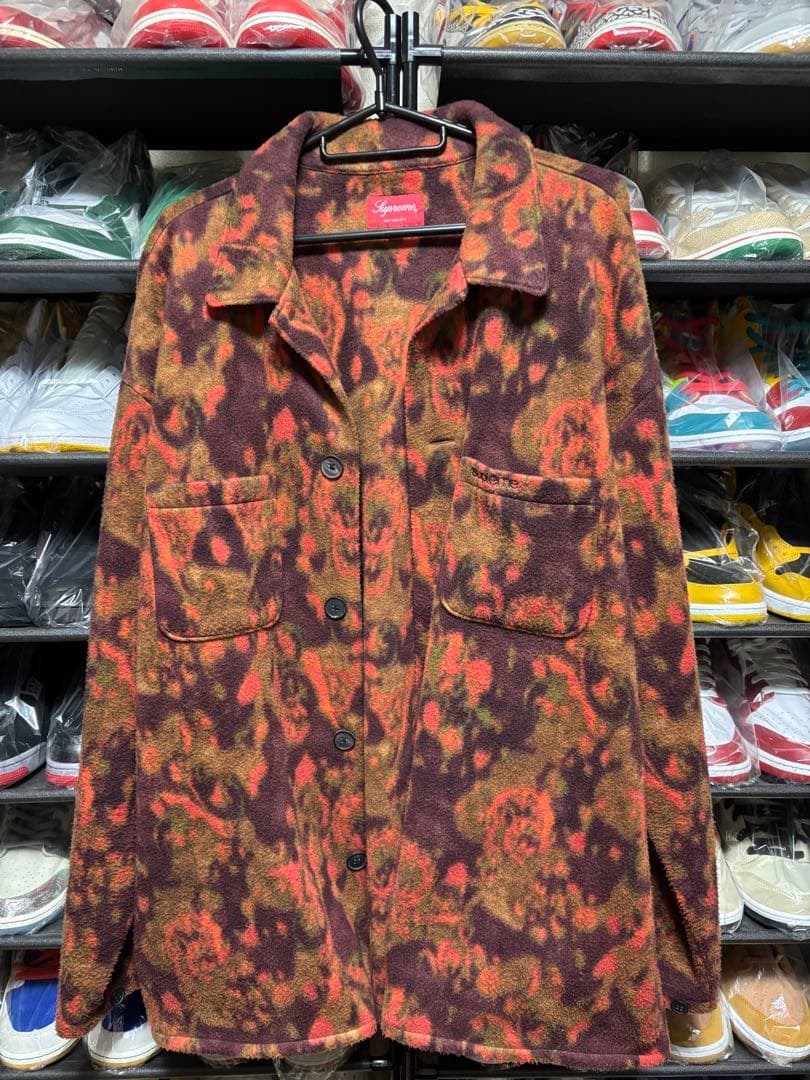 ジャケット・アウター Supreme 21fw paisley fleece shirt