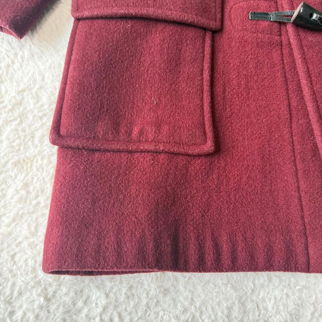 バーバリーロンドン ダッフルコート ノバチェック ウール混 レディース 赤茶系