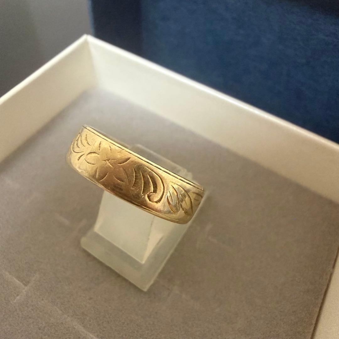 K18 リング 指輪 デザイン 唐草 ゴールド