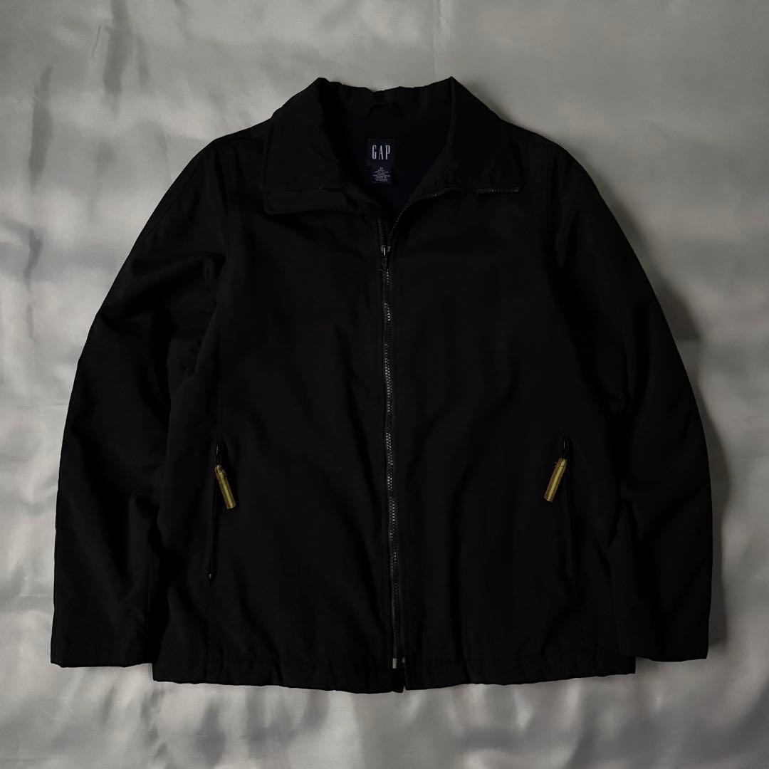 90s 00s old GAP ナイロンシェル ジップアップジャケット ブラック