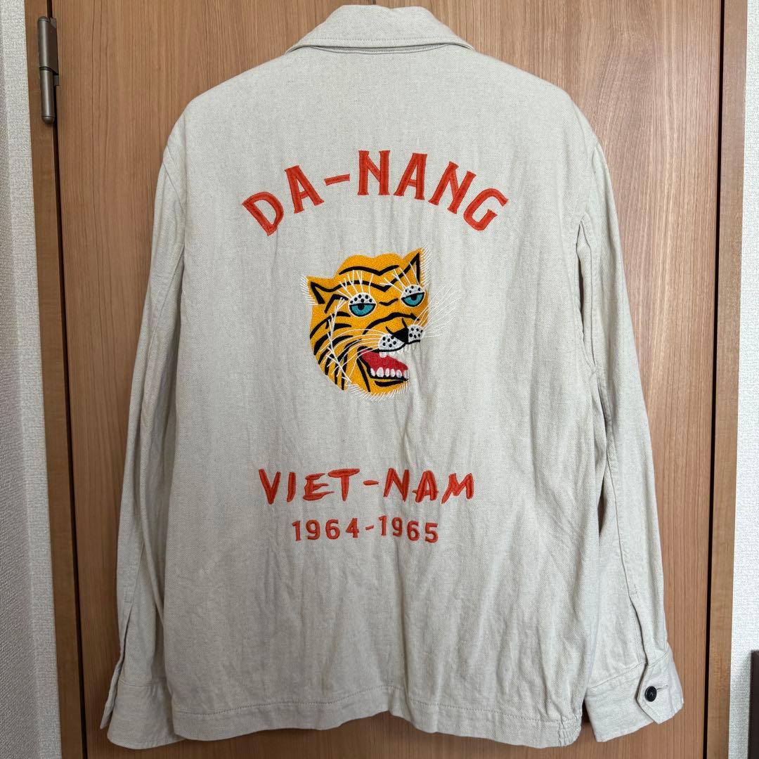 【KOSUKE‼️】HOUSTON ベトジャン 刺繍 虎 綿 麻 スカル