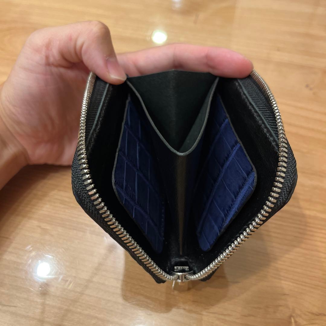 アリゲーター　L字ファスナー財布　ハンドメイド
