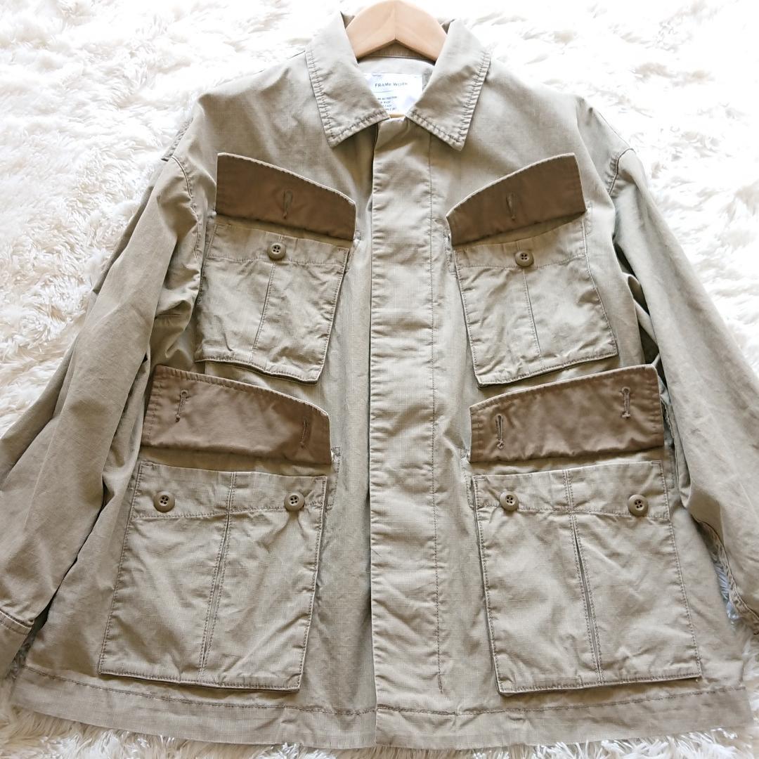 25SS FRAMeWORK ミリタリーショートブルゾン Fサイズ 日本製