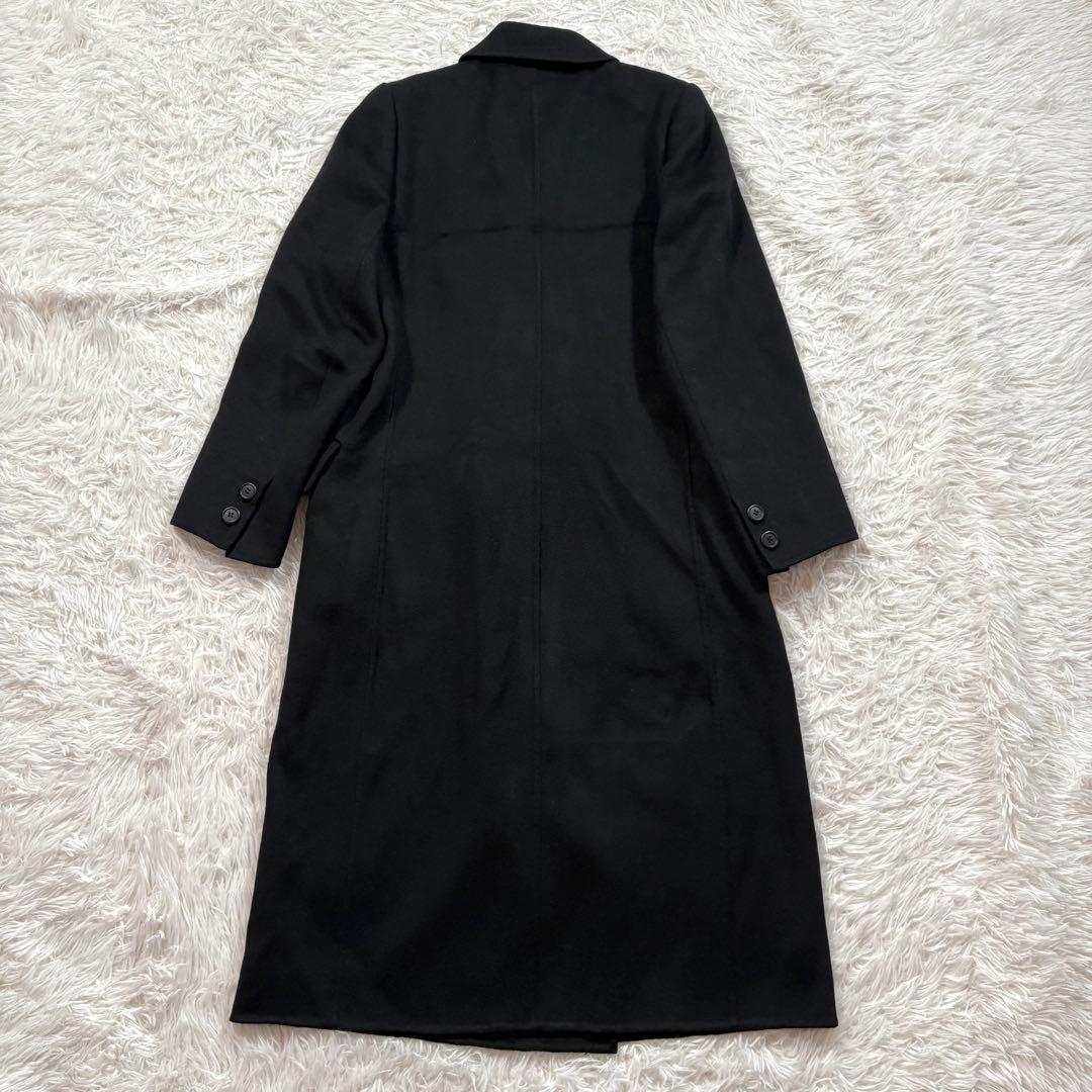 美品✨アクリス　カシミヤ100% リバー チェスター コート ダブル　ブラック