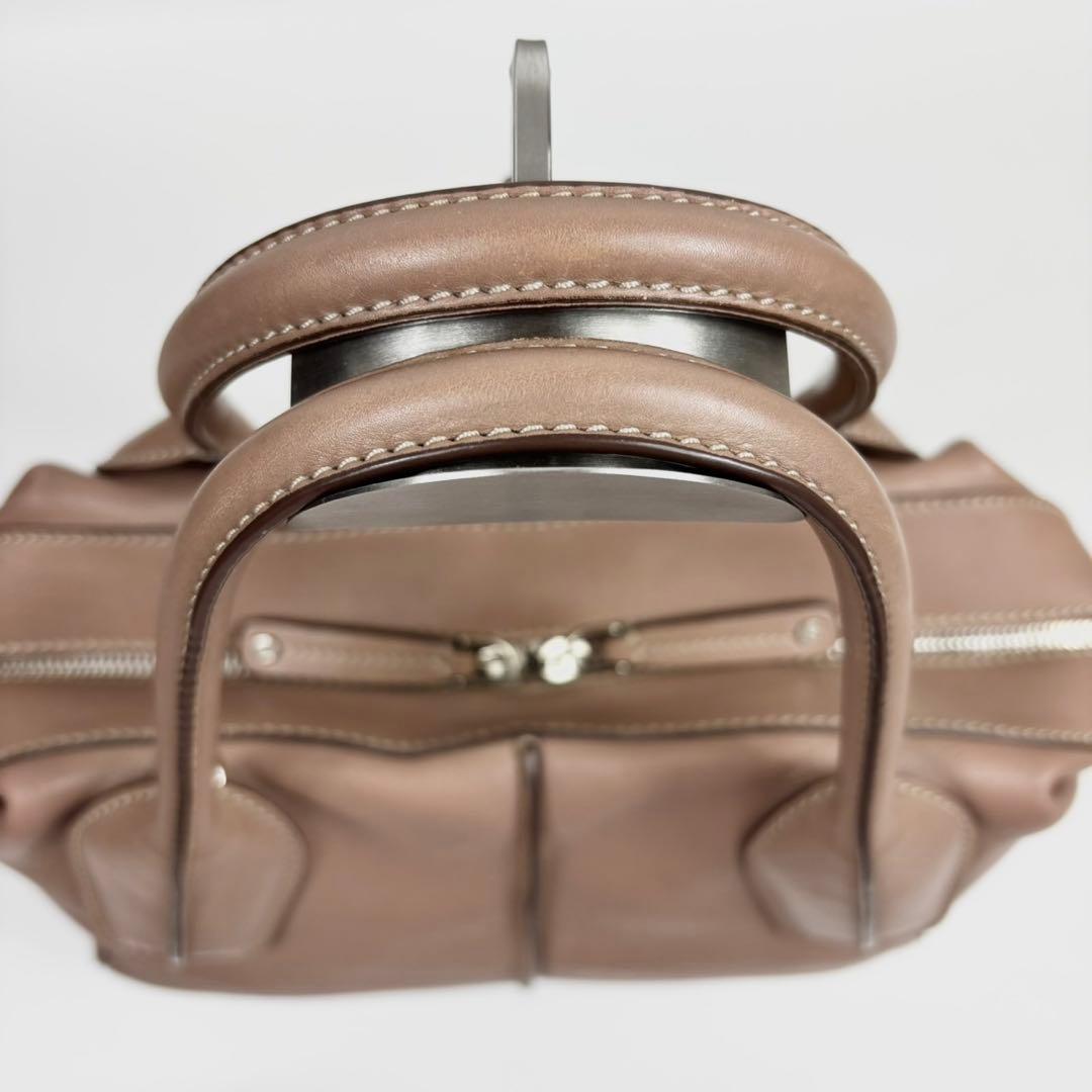 美品　トッズ　TOD'S Dスタイリングバッグ　ベージュ