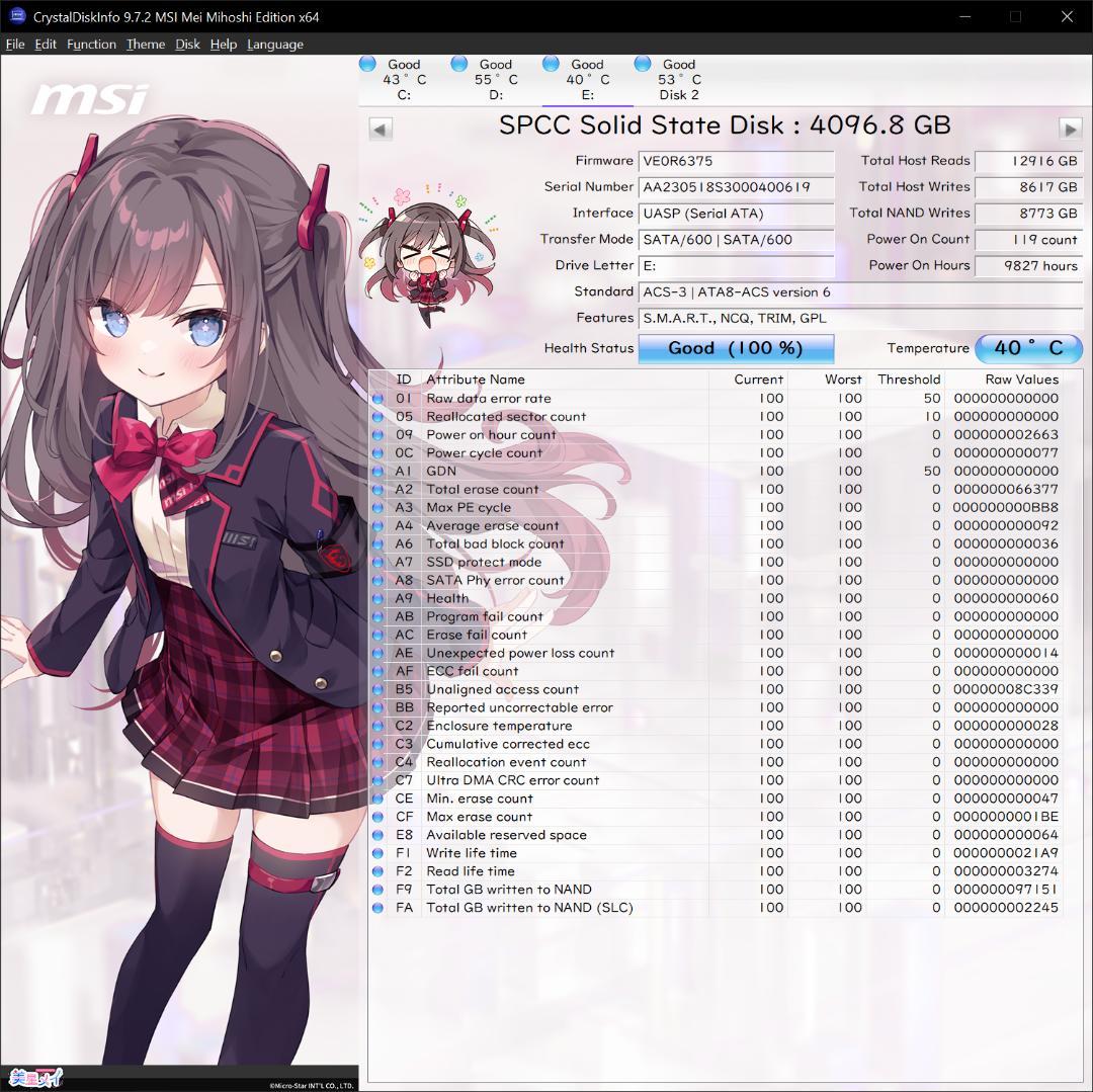 内蔵型SSD Silicon Power A55 SATA SSD 4TB