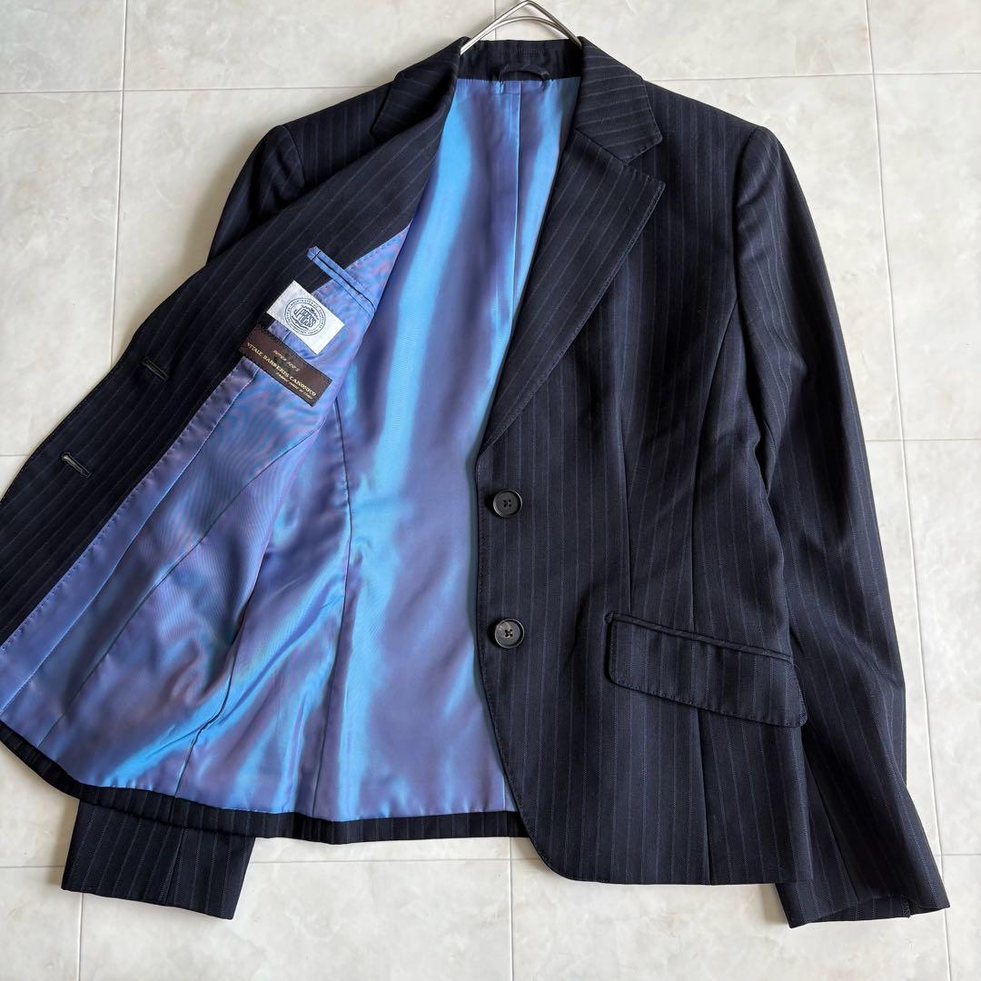 J.PRESS カノニコ生地 Super120’s ストライプスーツ 紺 11号