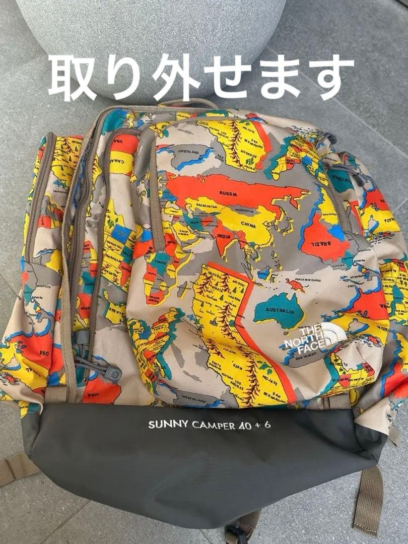 【美品】THE NORTH FACE 地図柄リュックSUNNY CAMPER