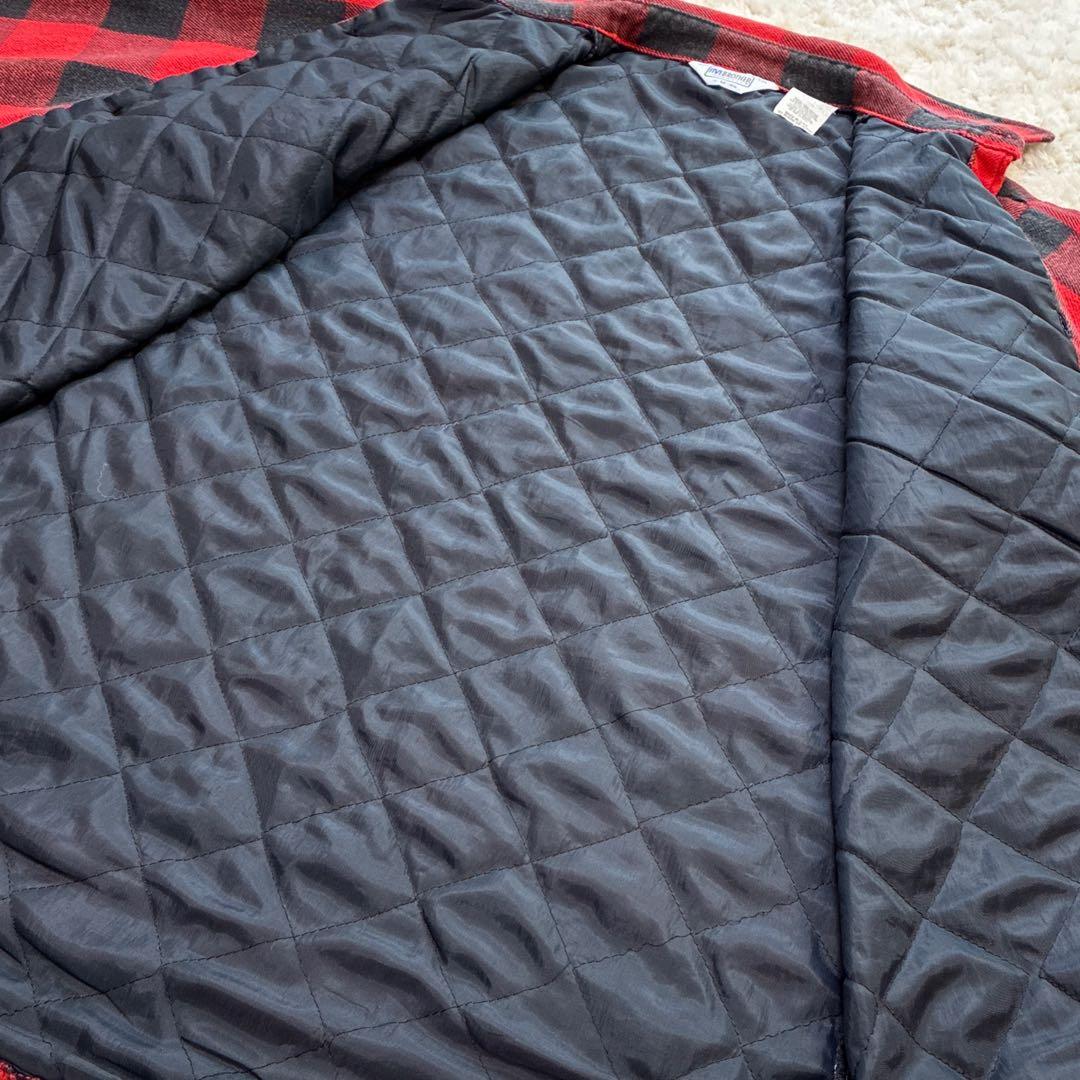 70-80s USA製FIVE BROTHERキルティングネルシャツM 三角タグ