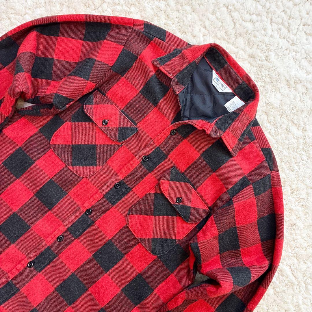 70-80s USA製FIVE BROTHERキルティングネルシャツM 三角タグ