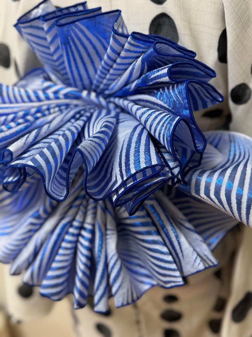 KIYO　大人兵児帯【水紋】　【スノーホワイトプラチナシルバー】のセット