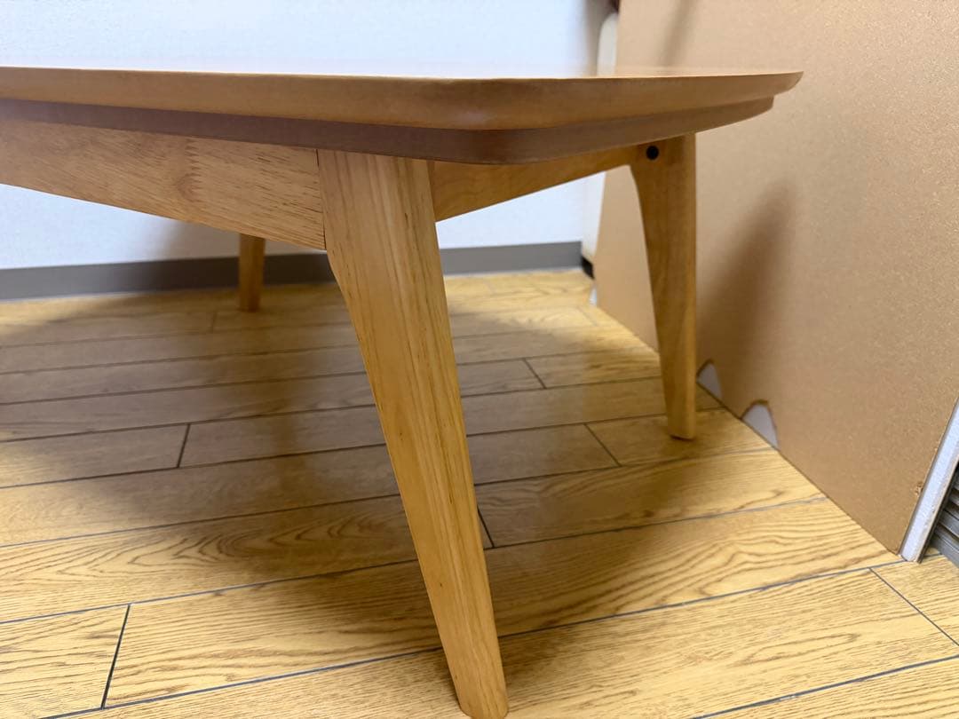 オーク材 北欧風 こたつテーブル 90cm × 60cm パーソナル コンパクト