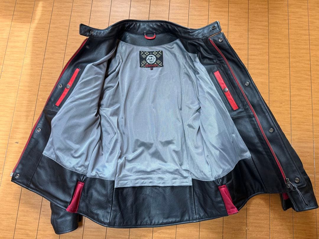 RSタイチ　ZIM+BA ブラックレザージャケット シングルライダース