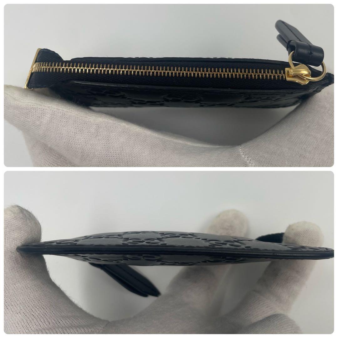 【✨未使用級】 GUCCI ケース シマ GG キーリング レザー 黒