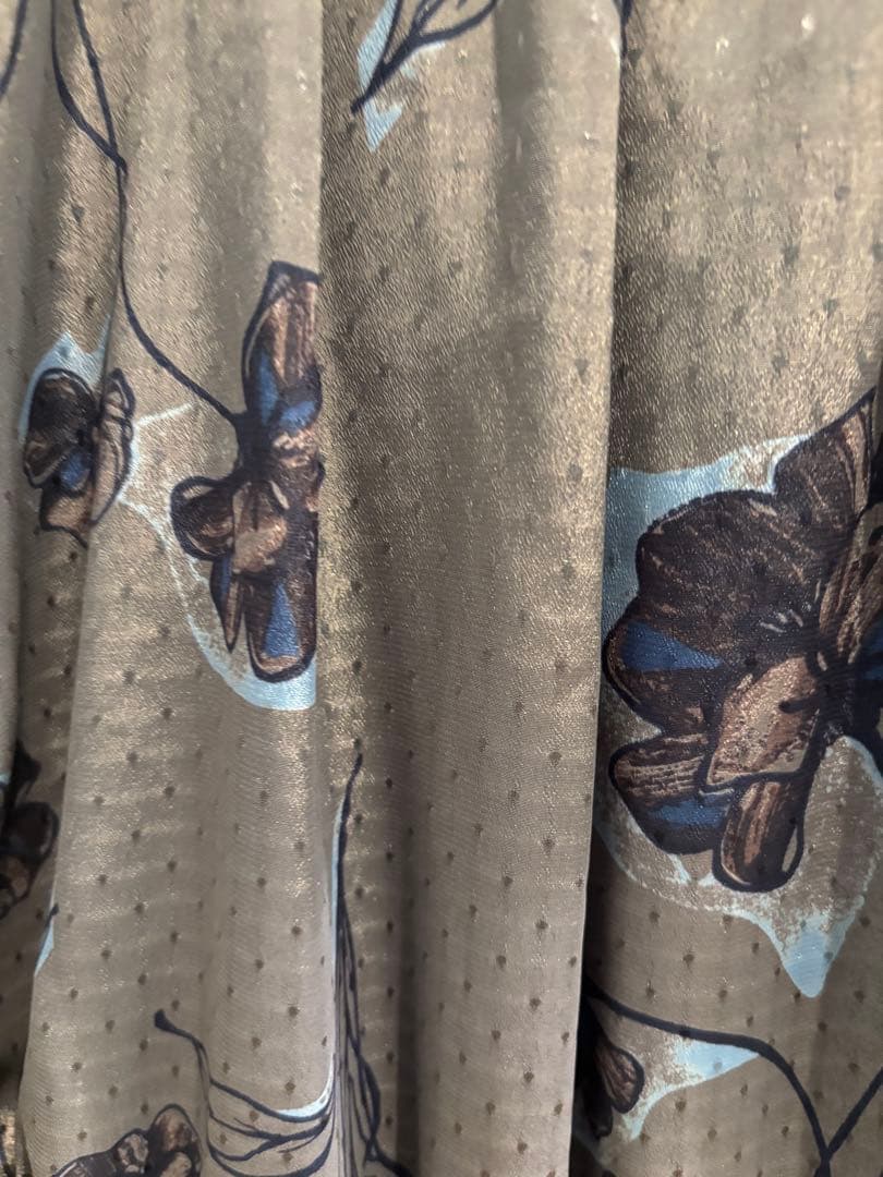 エポカ　グレー 花柄 ワンピース サイズ40