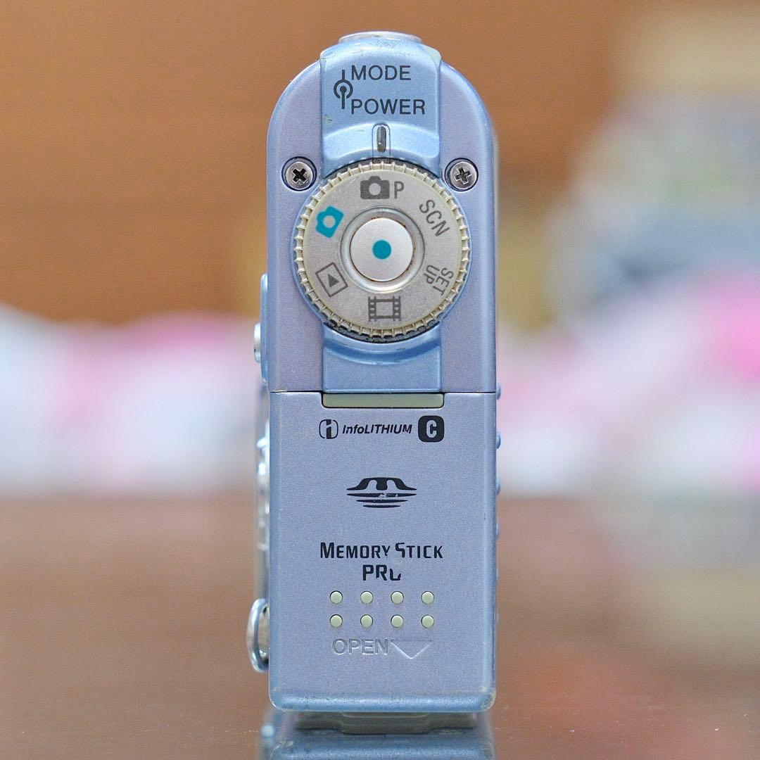 ！希少！動作品 平成レトロ Y2K SONY DSC-F77A ブルー 海外仕様