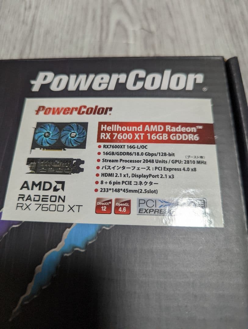 未使用品 PowerColor Radeon RX 7600 XT 16GB