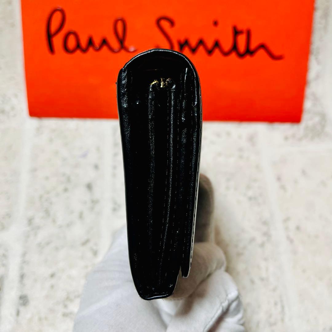 美品 ポールスミス 長財布 クラシックレザー マルチストライプ 長財布 9288