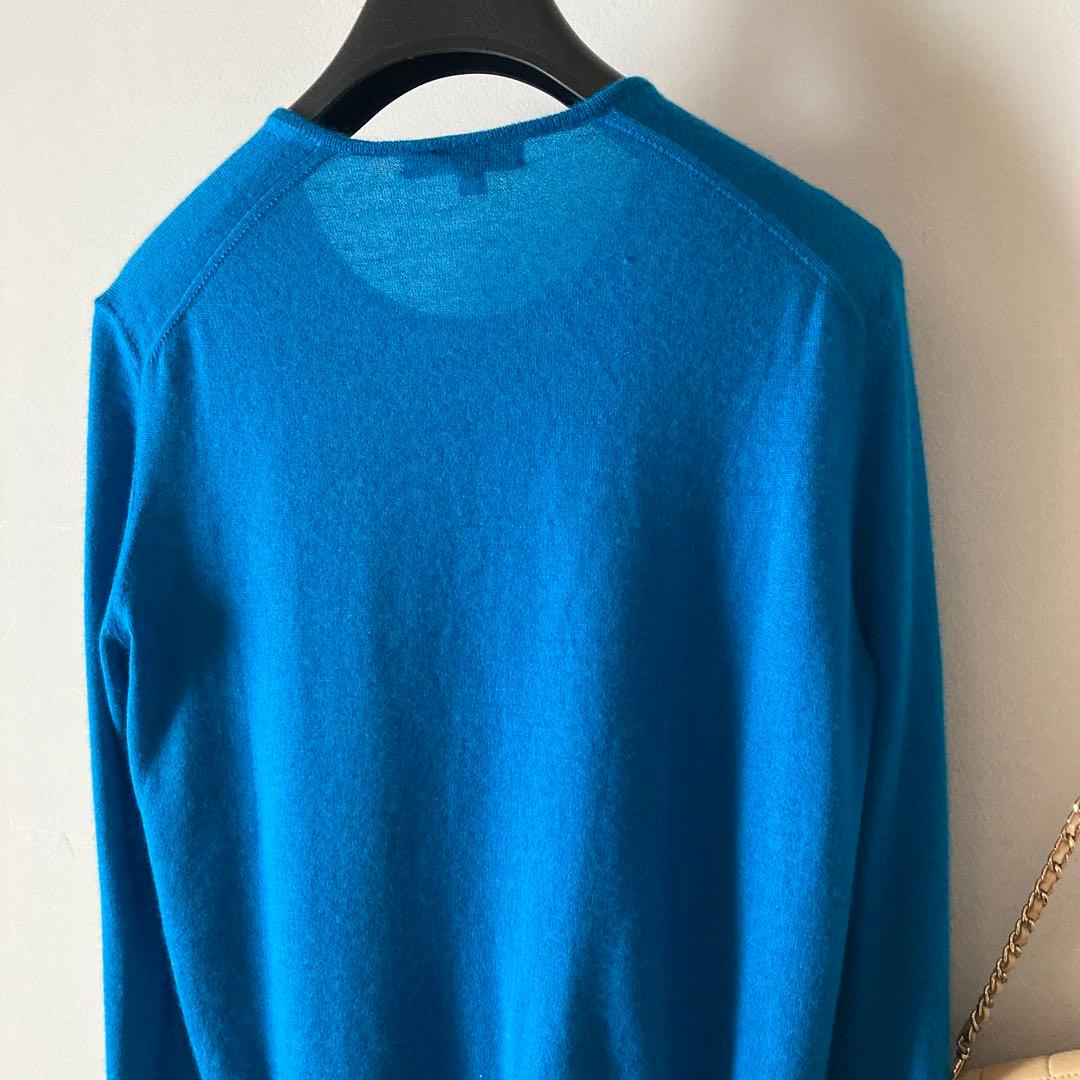 極美品/ドゥロワー ＊18Gカシミヤシルク 詰まったクルーネックネックニット＊