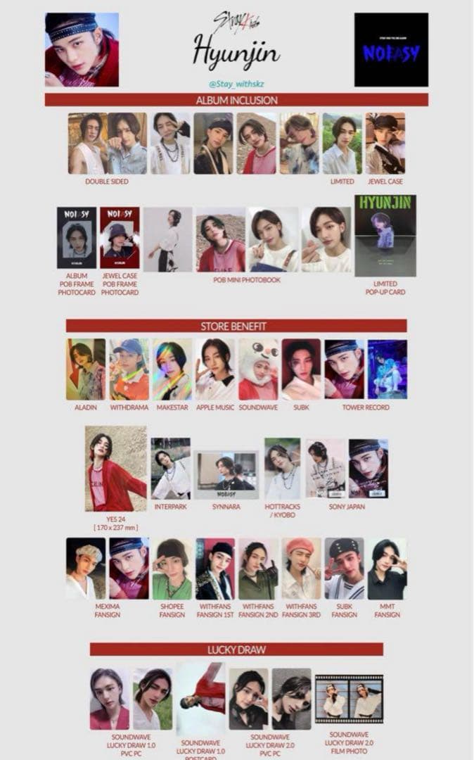 NOEASY soundwave ラキドロ トレカ ヒョンジン